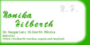 monika hilberth business card