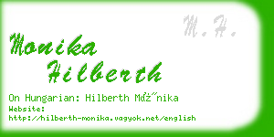 monika hilberth business card